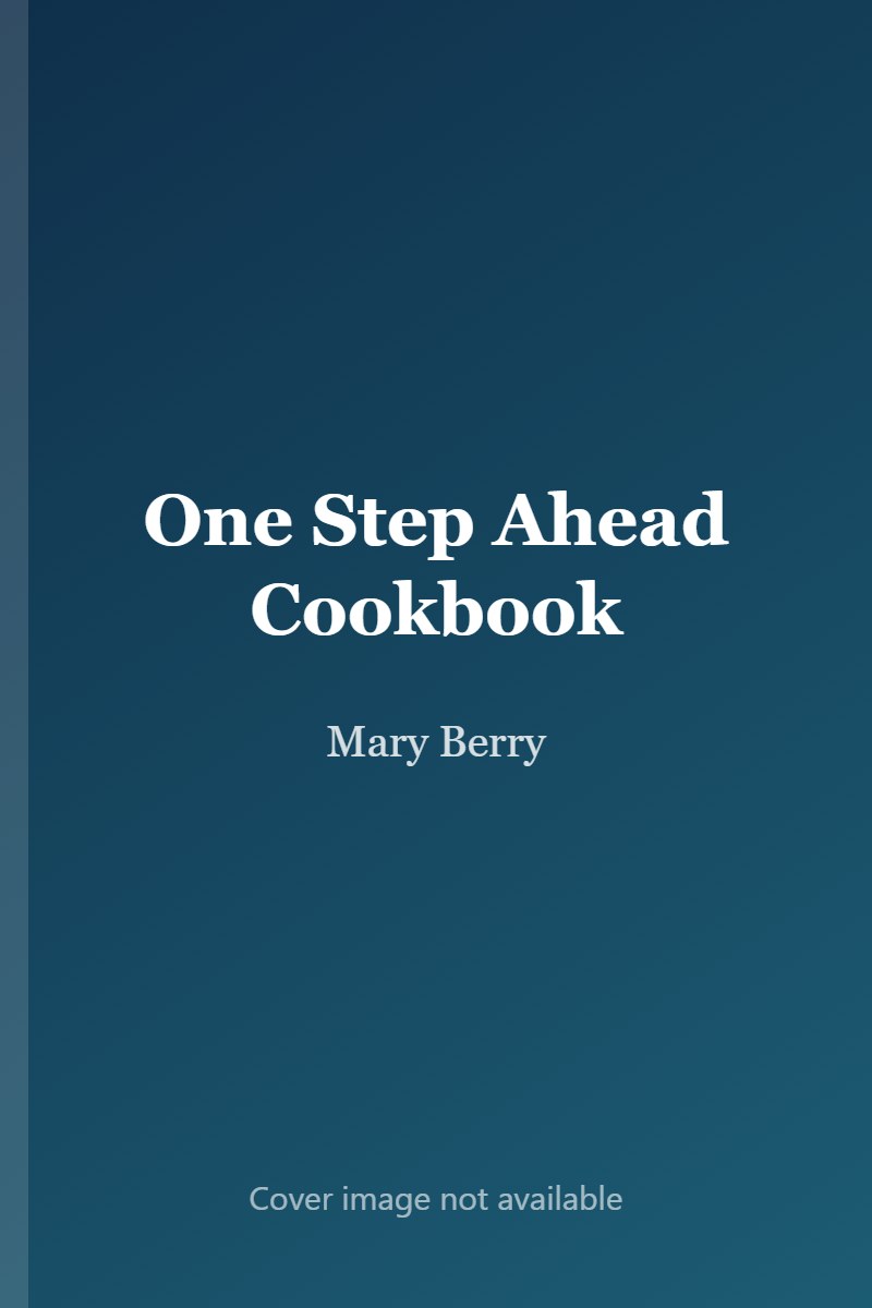 One Step Ahead Cookbook cover