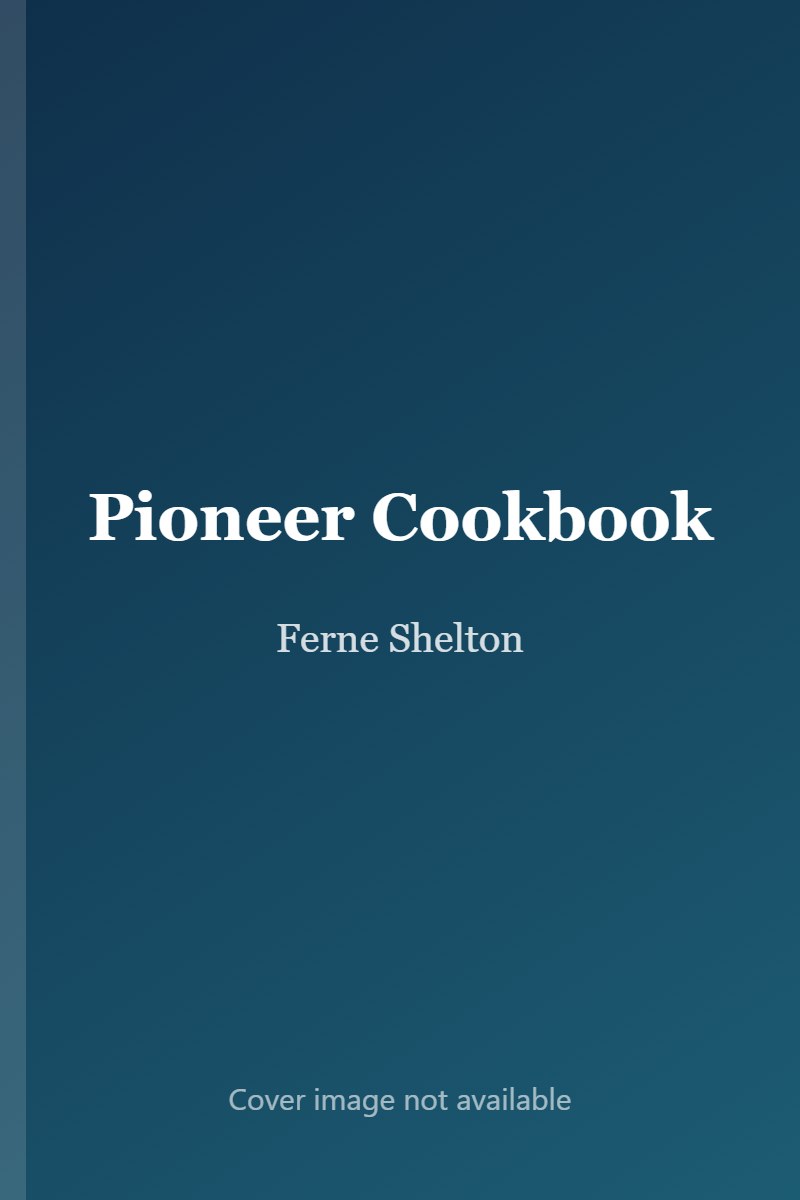 Pioneer Cookbook cover