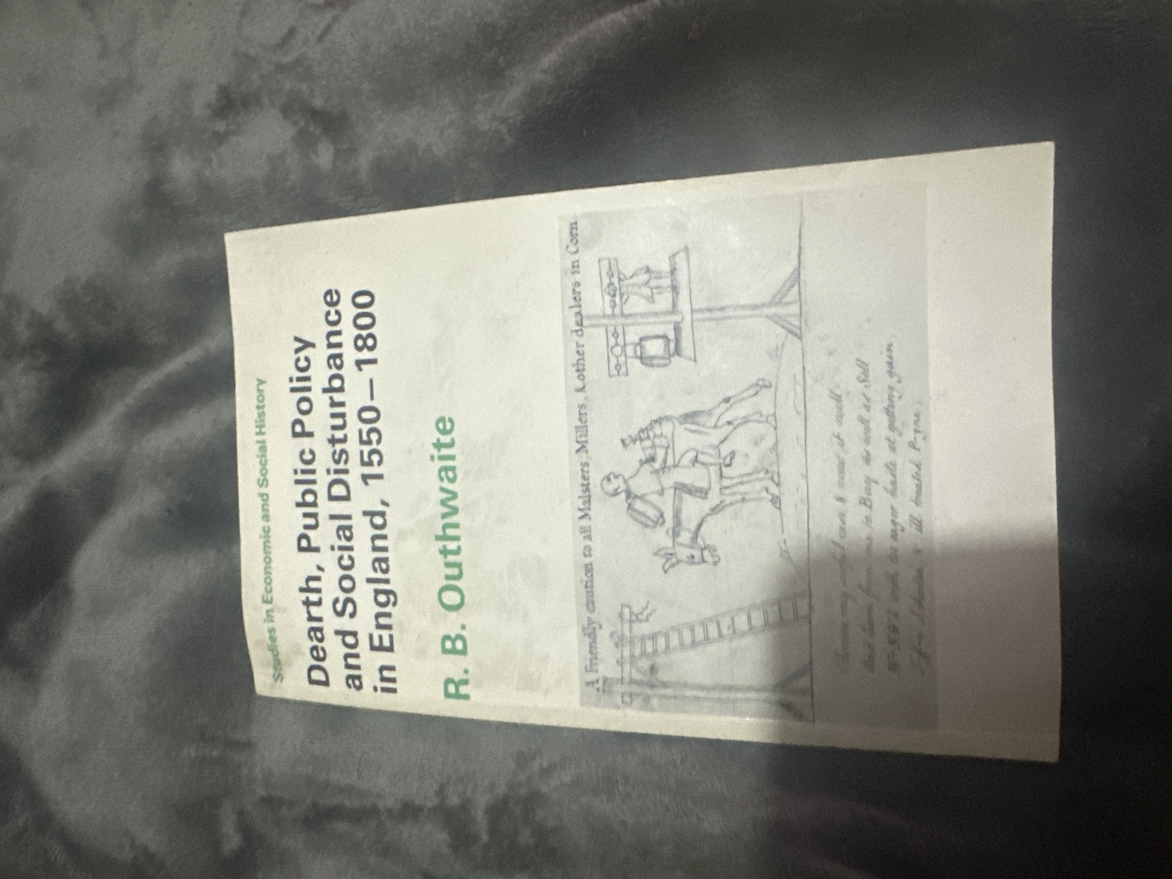 Dearth, Public Policy and Social Disturbance in England, 1550–1800 cover