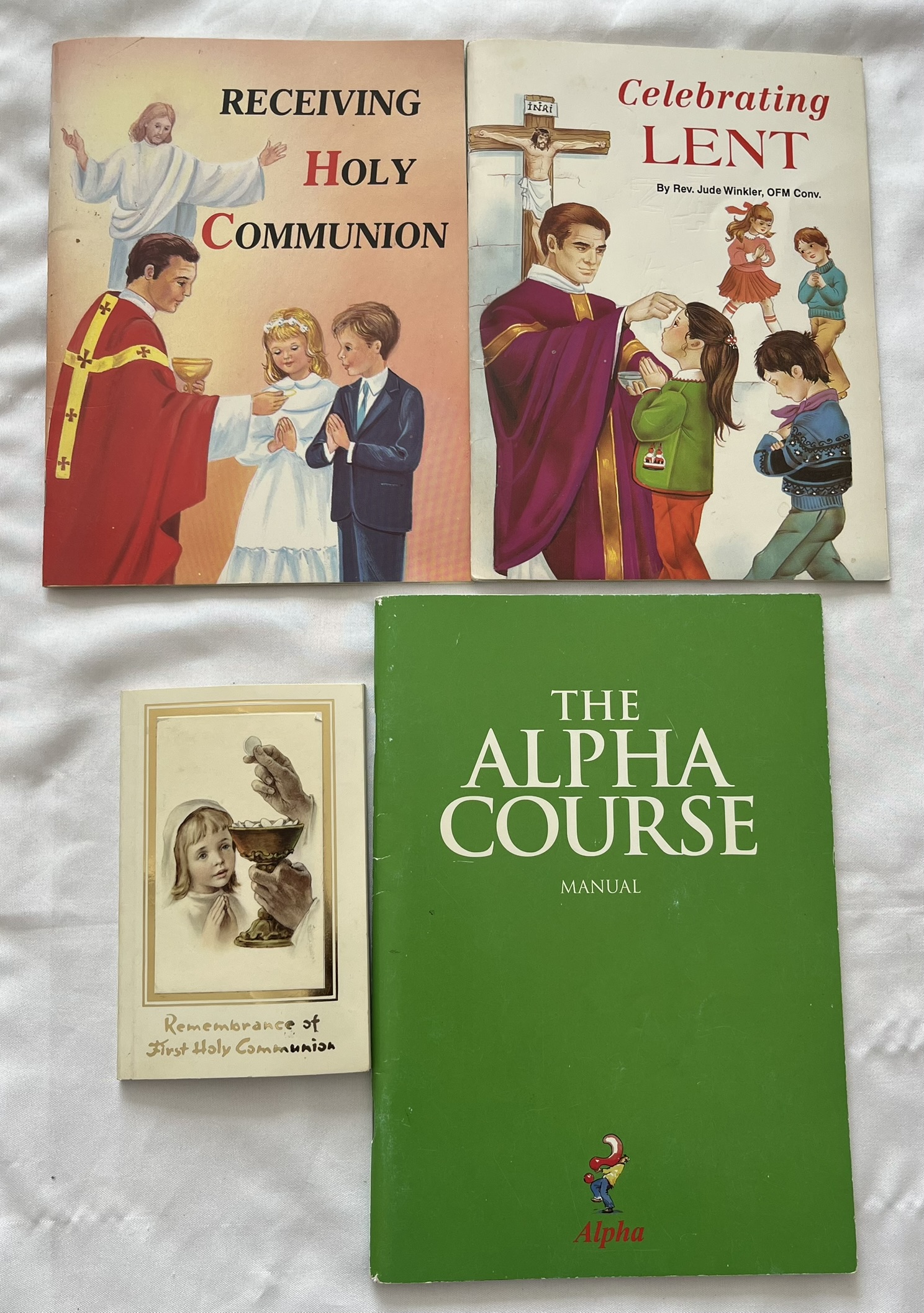 Catholic Christian Books x4 Holy Communion Lent Children’s Missal Alpha Course cover